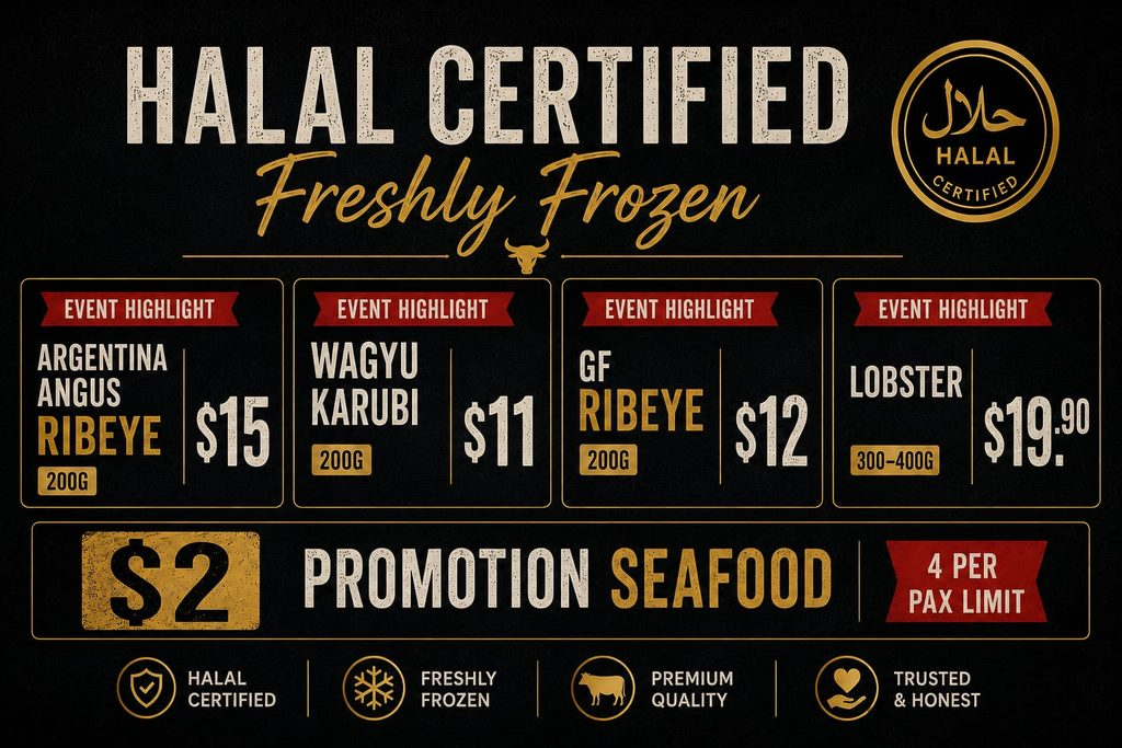 Halal beef deals at $2 Seafood Fair Singapore