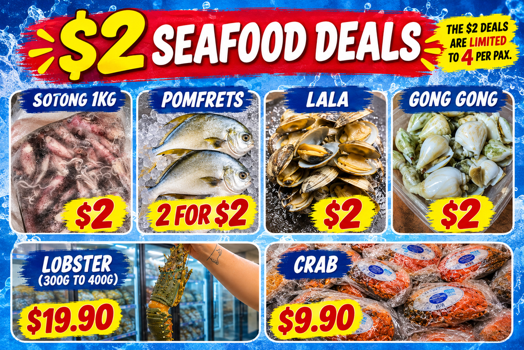 1kg sotong for $2 at Singapore seafood fair