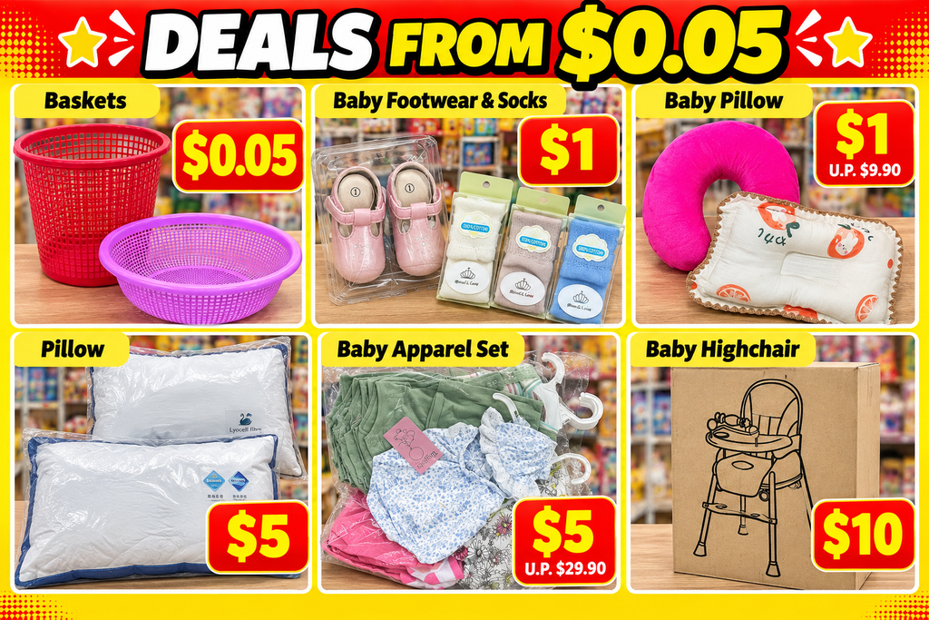 Warehouse clearance deals from $0.05