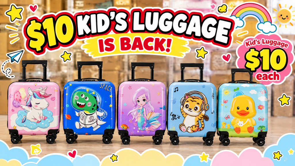 Kids’ Luggage for $10